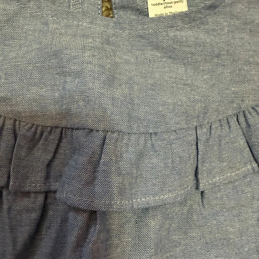 Carter's Gray Denim Ruffle Long Sleeve Top